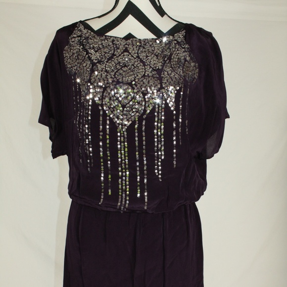 Women's Easy Party Shift Dress with Embellishment - Picture 1 of 8